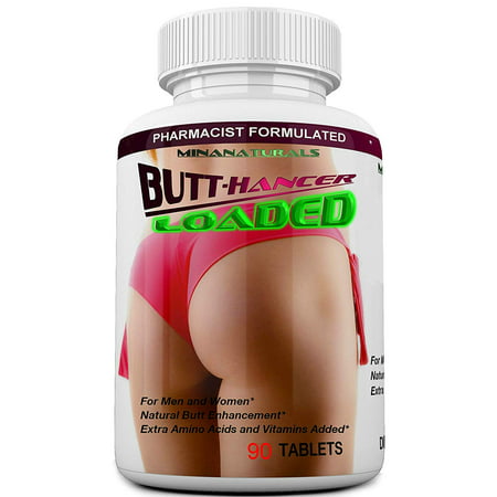 BUTTHANCER Loaded The Natural Butt Enlargement & Butt Enhancement Pills. Glutes Growth and Bigger Booty Enhancer Pills Plus Skin Tightener. 90
