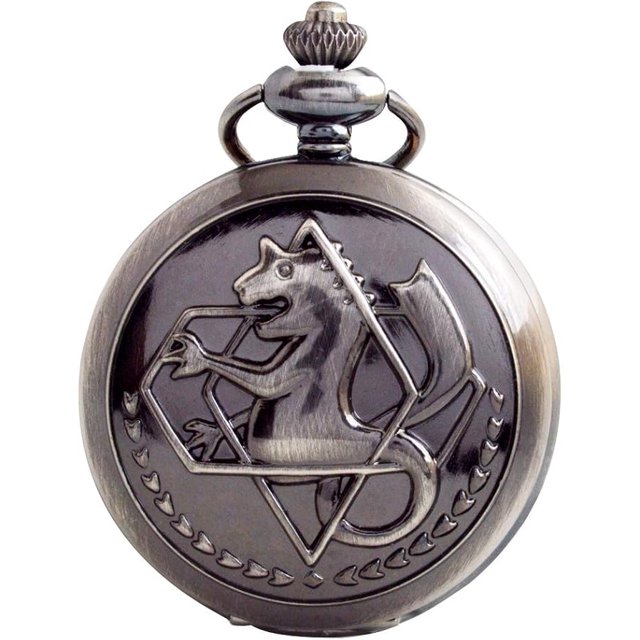 Fullmetal Alchemist Reloj de bolsillo con cadena Cuarzo vintage Edward Elric Anime Reloj de bolsillo Accesorios para cosplay