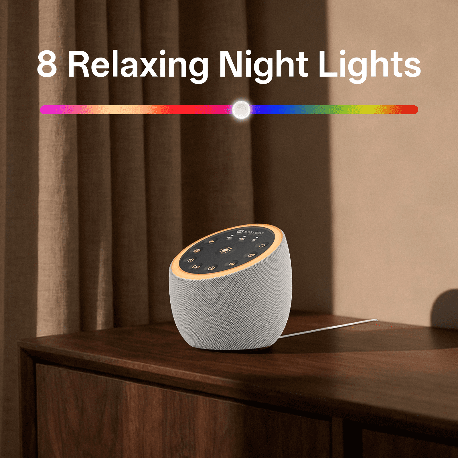 Hotmoon Cocoon 2 White Noise Sound Machine with 40 Soothing Sounds, Dual Speaker, Timers, Memory Function Green Noise Sounds for Sleep, Yoga, Meditation
