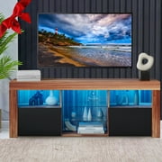 LOAOL Modern TV Stand for TVs up to 65", Brown,Wooden Finish