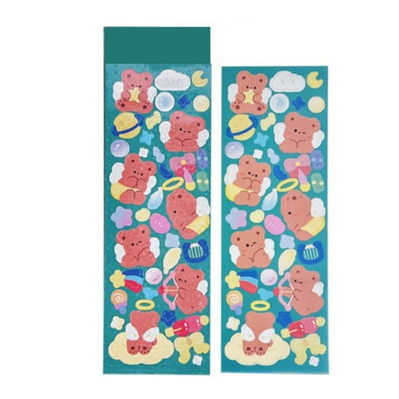 Photocard Sticker Decorative Cute Design Fun Scrapbooking Stickers for Phone Case Journaling Dairy Laptop Family Photo Album Arts Crafts Scrapbooking Toploaders