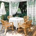 thumbnail image 4 of Outdoor Curtains for Patio Waterproof, Green Eucalyptus Leaves Outdoor Privacy Panels Grommet, Daisy Summer Botanical Watercolor Plaid Blackout Outside Curtains for Porch/Cabana 54"x84", 2 Panels, 4 of 8
