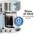 thumbnail image 6 of 2-Way Programmable Coffee Maker, 12 Cup Glass Carafe And Single Serve Coffee Maker, White with Stainless Steel Accents, 49933, 6 of 8