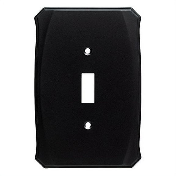 Brainerd W34472-FB Serene Single Switch Cover Plate Flat Black