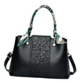 thumbnail image 3 of Bolso de mano para mujer, moderno, tipo clutch, para el trabajo, compras, viajes y oficina. Negro, 3 of 9