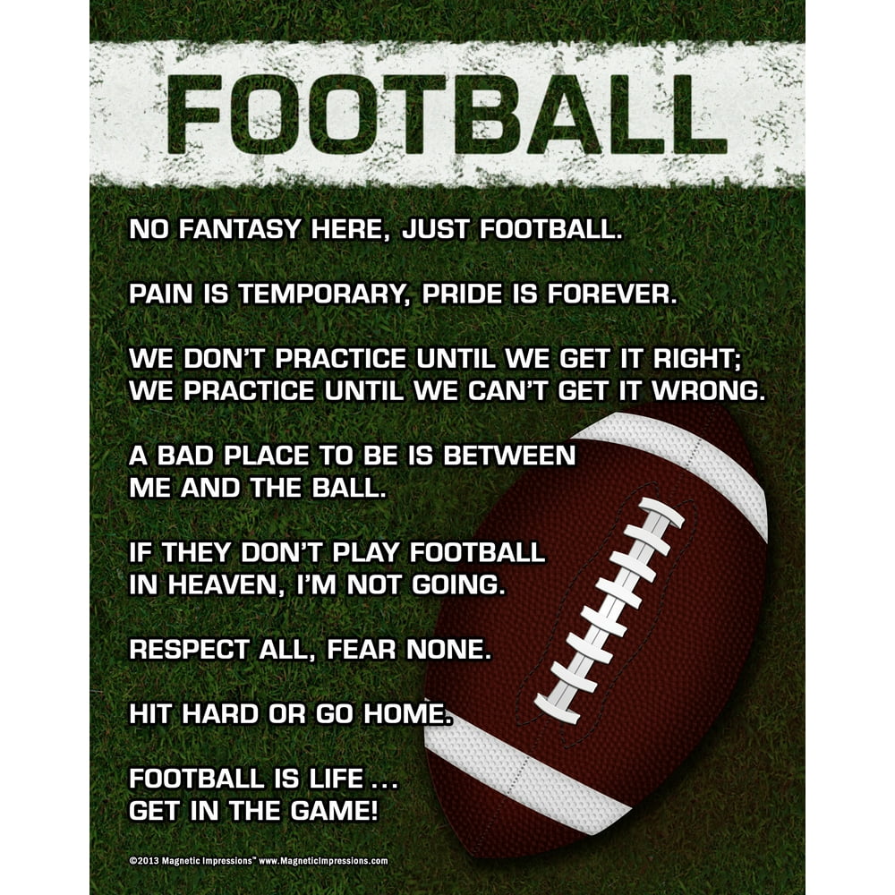 Unframed Football on Field 8" x 10" Sport Poster Print