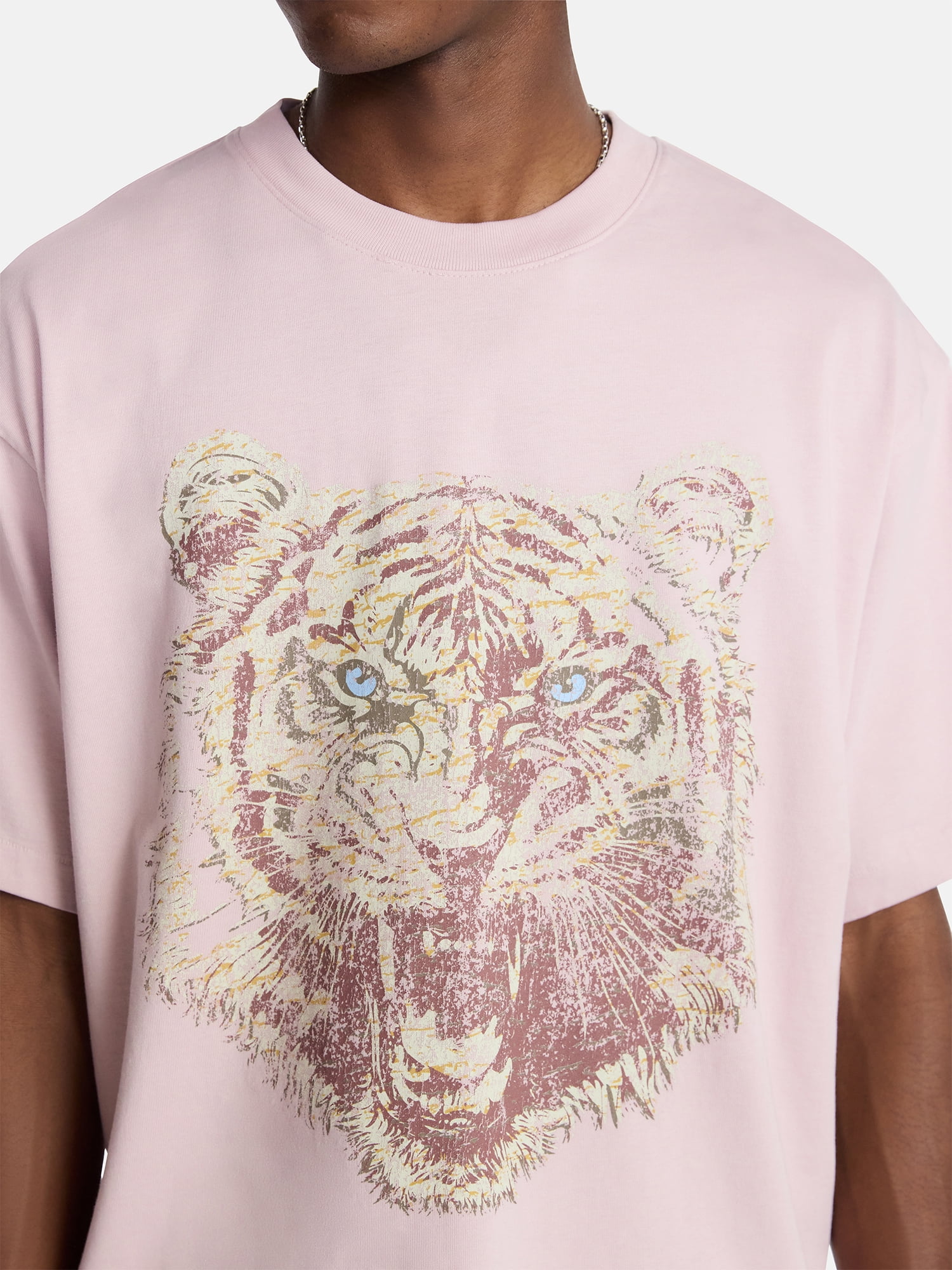 No Boundaries Boxy Fit Heavyweight Graphic Tee Shirt, Men's XS-4XLT