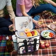 thumbnail image 5 of FORMRS Insulated Cooler Bag 24 Cans Capacity Soft Leakproof Lunch Box with Side Pockets, Orange Astronaut Planet, 5 of 7