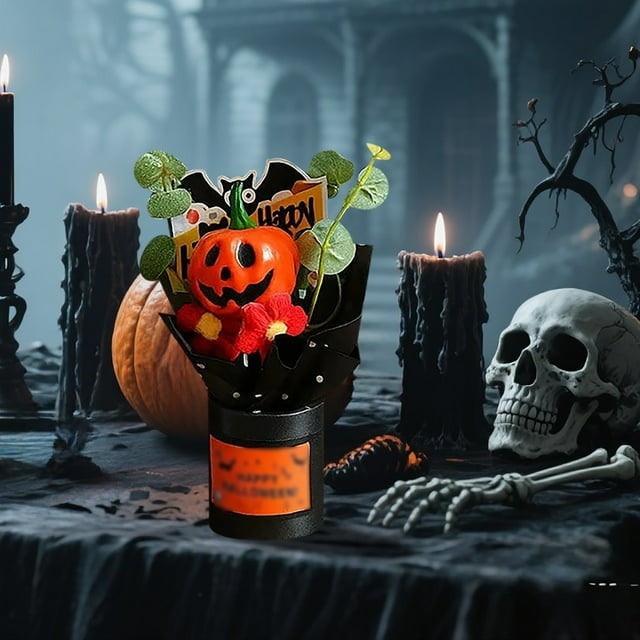 Halloween Pumpkin Decorations Tabletop Ornament Festive Home Decorative For Living Room And Bedroom
