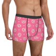 thumbnail image 5 of Men's Boxer Briefs, Romantic Loving Cute Pig Rosy Red Soft Comfy Mens Underwear Boxer Briefs Breathable With Widen Waist, 5 of 7