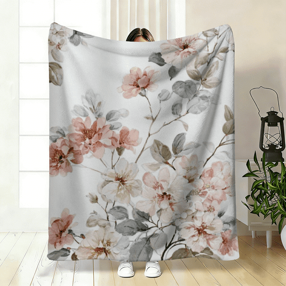 Soft Bed Sheets Set with Fitted Sheet Queen King Full Twin Size, Floral Bedsheet Fitted Sheet Deep Pocket And Pillow Cases, White Pink Green Bedding for Holiday Gift, Machine Washable.
