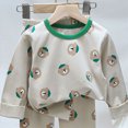 thumbnail image 5 of TOWED22 Toddler Boys Girls Pajamas Set 2Pcs Long Sleeve Cotton Print Top and Pants Soft Sleepwear Pjs Jammies Fall Winter 3 6 9 12 18 24 Months 2 3 4 5 6 7 8 9 Years(Green,8-9 Y), 5 of 6