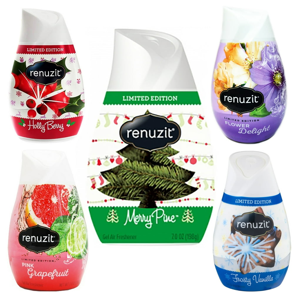 Renuzit Gel Air Freshener Christmas Fragrances 7 OZ Each 5 Assorted 