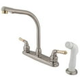thumbnail image 2 of Kingston Brass Centerset Double Handle Kitchen Faucet with Side Spray, 2 of 2