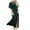 Womens Velvet Dress Green, variant on OSFVNOXV Evening Dresses for Women Formal Retro Velvet Dress Short Sleeve High Split Loose Flowy Maxi Dresses