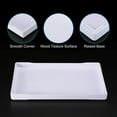thumbnail image 3 of Uxcell 14x10" Fast Food Tray, 2 Pack Plastic Reusable Multi-Purpose Rectangle Serving Tray Wood Texture White, 3 of 5