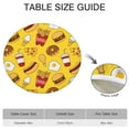 thumbnail image 2 of Fried Egg and Breakfast Tablecloth Food Cooking Theme with Eggshell Chick Pattern Round Waterproof Cover for Food Lovers, 2 of 2