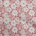 thumbnail image 1 of oneOone Tissu Jersey Coton Rose Clair Floral Rétro Matériel de Robe Tissu Imprimé Tissu au Mètre 58 Pouces de Large, 1 of 5
