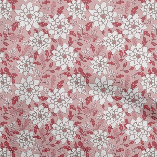 oneOone Viscose Chiffon Light Pink Fabric Floral Retro Sewing Craft Projects Fabric Prints By Yard 42 Inch Wide