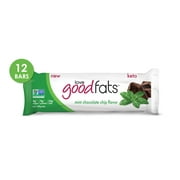Love Good Fats Bars – Mint Chocolate Chip – Keto-Friendly Protein Bar with Natural Ingredients – Low Sugar, Low Carb, Non GMO, Gluten & Soy Free Snacks for Ketogenic Diets – (12 Count)