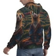 thumbnail image 6 of Salouo Garden Meditating Weasel Pattern Men's Fall Hoodie Sweatshirt,Sport Hoodie with Pockets for Men Pullover Casual Hooded Sweatshirt-Small, 6 of 7