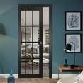 thumbnail image 5 of Sartodoors Felicia 3355 Matte Black Sliding French Pocket Door with Clear Glass, Solid Wood Interior Bedroom Door Kit with Trims and Rail Hardware, Sturdy and Durable - Size:24" x 84", 5 of 6