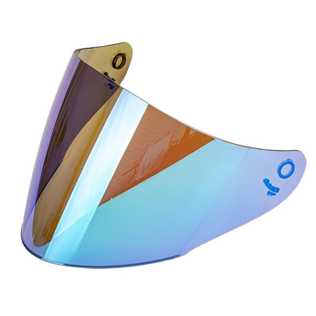 Riwesomey Lente de visera de casco de motocicleta de moda para KYT GP azul + dorado Accesorios para motos Azul+Oro