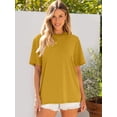 thumbnail image 4 of ANRABESS Womens Oversized T Shirts for Women Short Sleeve Summer Tops Crew Neck Loose Fit Casual Basic Tees Shirts Trendy Fashion Clothes Ginger X-Large, 4 of 10
