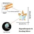 thumbnail image 4 of YAYAJAJU Unicorn Earrings for Women, 925 Sterling Silver Hypoallergenic Cute Animal Opal Stud Earring Jewelry Gifts (Rose Gold), 4 of 6