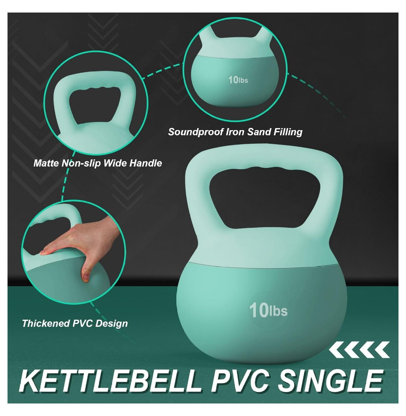 Soft Kettlebells with Iron Sand Fill, Wide-Grip Handle, Shock-Proof Design - Ideal for Strength Training - Fitness Kettlebells for Home Gym, Men, Women, Children