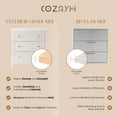 thumbnail image 3 of COZAYH 3-Drawer Flower Motif Dresser for Home & Bedroom, Fully Assembled, White, 3 of 7