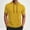Yellow, variant on LADIGASU Man Solid-Color Casual Sports Pocket Drawstring Short Sleeve Hooded Blouse