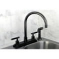 thumbnail image 2 of NS8790DKLSP Water Onyx 8 inch centerset kitchen faucet with lever handles and matching side sprayer, Black Nickel, 2 of 5