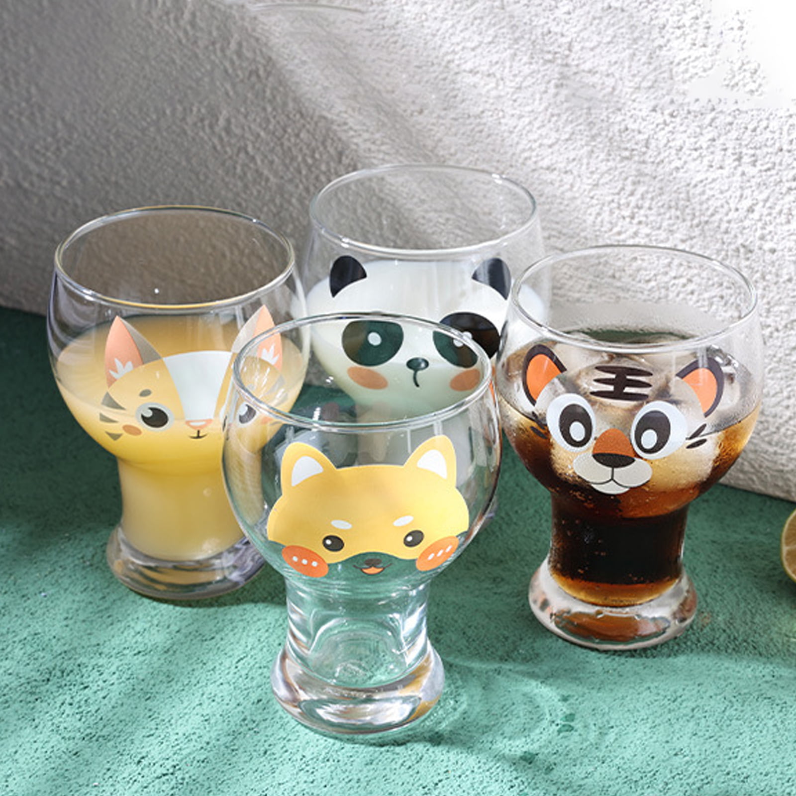 Vatery - Cute Animal Double Wall Glass Mugs – DailyBoho