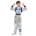 thumbnail image 3 of Tisuna Carnival Spacesuit For Girls Boys Print Long Sleeve Stand Collar Romper Fashion Loose Children'S Festival Dress Up Astronaut Clothing Blue, 3 of 9