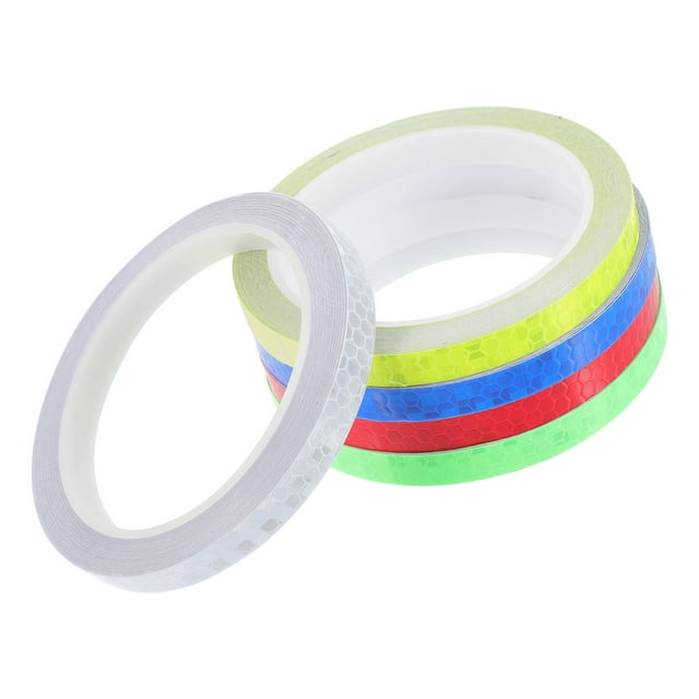 UPGRATOR 5 Rolls Decorative Reflective Tape For Cyclists In Low-light Conditions 10.00X1.00X0.10cm
