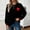 A541 Black, variant on Sweatshirt for Women Minimalist Heart Graphic Crewneck Long Sleeve Ribbed Cuffs Loose Fit Pullover Classic Novelty Jumper Top for Couples and Holiday Gifts