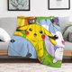 thumbnail image 5 of Manta de Pikachu de varios tamaños, súper suave, de tela con superficie vertical, acogedora y cálida, adecuada para cama, sofá, camping, viajes, para todas las estaciones, ligera y compacta, 40 x 60, 5 of 8