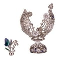 thumbnail image 4 of danila-souvenirs Faberge style Carved Egg with Flowers & Butterfly 2.8'' (7 cm) silver color, 4 of 4