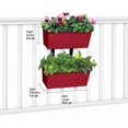 thumbnail image 2 of Balcony Planters Over Railing \u SelfWatering Hanging Planter Outdoor with Adjustable Straps \u Railing Planter Boxes for Flowers Herbs Vegetables \u Tool, 2 of 5