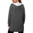 thumbnail image 5 of Oversized Half Zip Hoodies for Women, V Neck Womens Sweatshirts, Fall Pullover Winter Outfits, 5 of 7