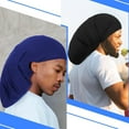 thumbnail image 5 of 4 Pieces Unisex Jumbo Dreadlock Cap Long Hair Dreads Head Wrap Sleeping Cap Hair Accessories Sleep Bonnet for Men Women, 5 of 7