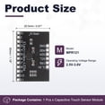 thumbnail image 2 of Uxcell Capacitive Touch Sensor Module, MPR121 Breakout V12 Proximity Keyboard Touch Sensor Development Board Controller Module, 2 of 5