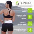 thumbnail image 3 of Cinturón FlipBelt para correr con cremallera, talla XL, rosa, 3 of 6