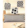 thumbnail image 6 of Wave Point Black Body Pillow Cover, Pillowcase Protectors with Zipper, Breathable Decorative Throw Pillow Case Cover, Modern Minimalist Geometric on Linen Pillow Shams for Couch Sofa 20x54Inch, 6 of 8