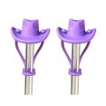 thumbnail image 2 of KGJQ 2Pcs Silicone Straw Cover, 8mm Wide Mouth Straw Cap for 30/40oz Tumbler, Cowboy Hat Shape Dustproof Plugs, Cute Drinking Straw Topper Accessories, 2 of 8