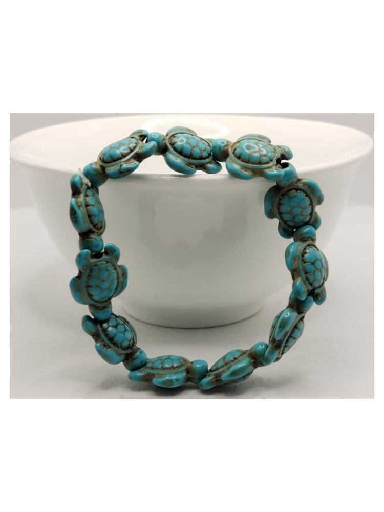 Amy & Annette Genuine Turquoise Sea Turtle Bracelet photo 6