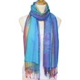 thumbnail image 2 of ORUYROP Fleurs Colorées Jacquard Coton pashmina Femmes Châle Enveloppant à Franges Écharpes, 2 of 5