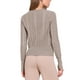 thumbnail image 3 of Suéter de punto de cable INSPIRE CHIC para mujer, cuello redondo, de manga larga, suéteres cortos de punto M beige, 3 of 6
