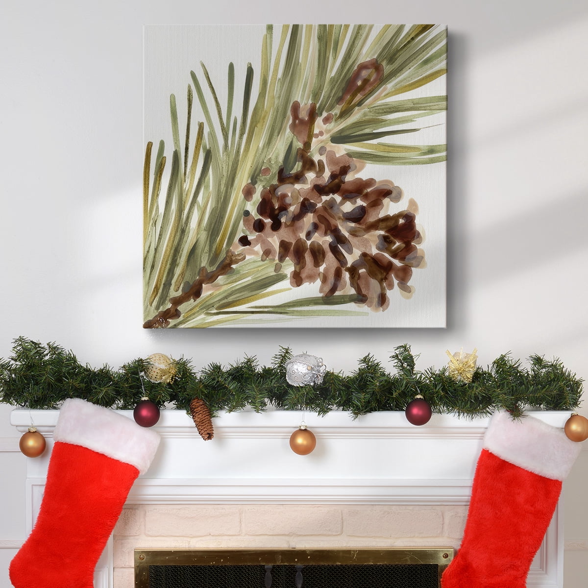 Simple Pine Cone I- Gallery Wrapped Canvas